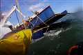 In Video: Dramatic rescue as boat gets caught under ferry