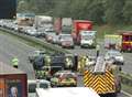 Amazing escape as car overturns on M20