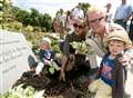 Celebrity and family open special garden at hospice