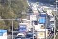 All lanes reopen on M20 after overturned car caused huge delays