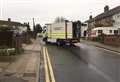 Bomb disposal unit on residential street