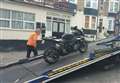 Motorcycle seized after biker caught driving inappropriately