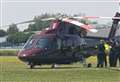 Royal helicopter lands on playing field in unannounced visit