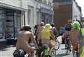 Naked bike ride hits skids