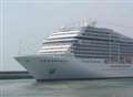 Luxury liner sails into Kent for star-studded christening