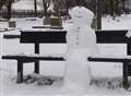 Poignant snowman in Gillingham