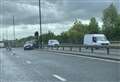 Three-vehicle crash in tunnel