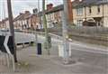 Car hits crash barrier