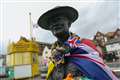 Protective casing removed from statue of scouting founder Lord Baden-Powell