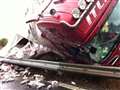 Lorry overturns