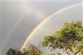 Carrie Symonds claps for carers as many spot double rainbow overhead