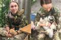 ‘Animal-loving’ Ukrainian sniper rescues abandoned pets from battlefield