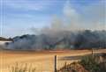 Field fire the size of nearly two football pitches