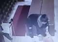 Suspected shoe thief caught on temple CCTV