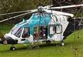 Air ambulance lands in park 