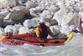 Coastguard vessel battered by waves during rescue 