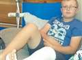 Boy 'traumatised' after roundabout collapse