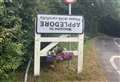 Vandals return stolen village sign - and screw it on upside down