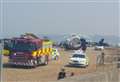 Young girl 'serious in hospital' after beach drama