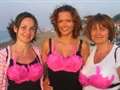 Blaze of bras brightens seafront