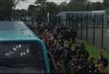 'Great social distancing' as pupils forced to crowd around buses