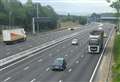 Motorhome bursts into flames on motorway