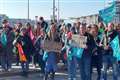 Teachers rally outside Welsh Parliament over pay and conditions