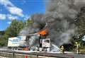 Traffic chaos after crash near M2 lorry fire