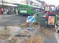 Shoppers forced to avoid burst water main