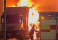 Arrest made in arson probe after lorry ‘erupts into fireball’