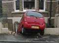 Car crashes into wall