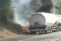 Tanker fire closes M25