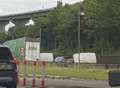 Lorry blocked tunnel 