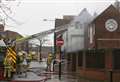 Town centre fire rips through pizza restaurant building