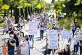 Hundreds of NHS Scotland staff fall silent to remember colleagues at pay protest