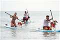 Dogs and their owners take to the sea in annual surfing competition