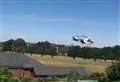 Air Ambulance lands on college fields