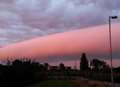 Sunrise reveals weird cloud formation