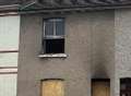 Father badly burned in blaze