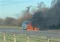 Car fire causes A249 delays 