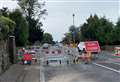 Emergency gas works shuts main road