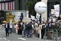 Assange supporters gather outside Old Bailey ahead of extradition hearing