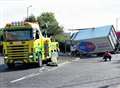 Overturned lorry chaos