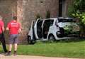 Car crashes into castle tea room