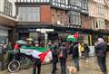 Crowds urge for peace in Palestine at demonstration outside cathedral