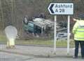 Motorist cut from wreckage 'stable'