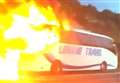 Passengers flee coach fire