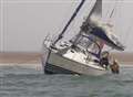 Belgian yacht stranded on sandbank