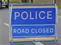 Road closed after car crash