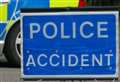 Road blocked after car and lorry crash